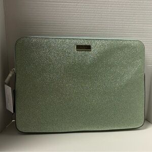 Kate Spade Seawater Glitter Laptop Case, 16” x 11” NWT
